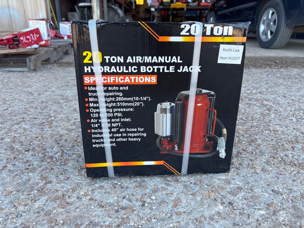 20 TON AIR/MANUAL HYDRAULIC BOTTLE JACK