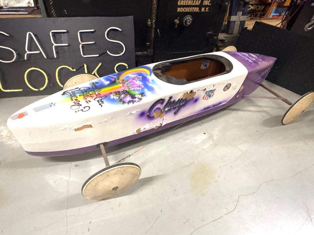 PURPLE UNICORN SOAP BOX DERBY CAR