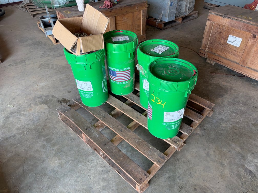Fastener Buckets, Steel Hex Nuts, and Split Lock Washers
