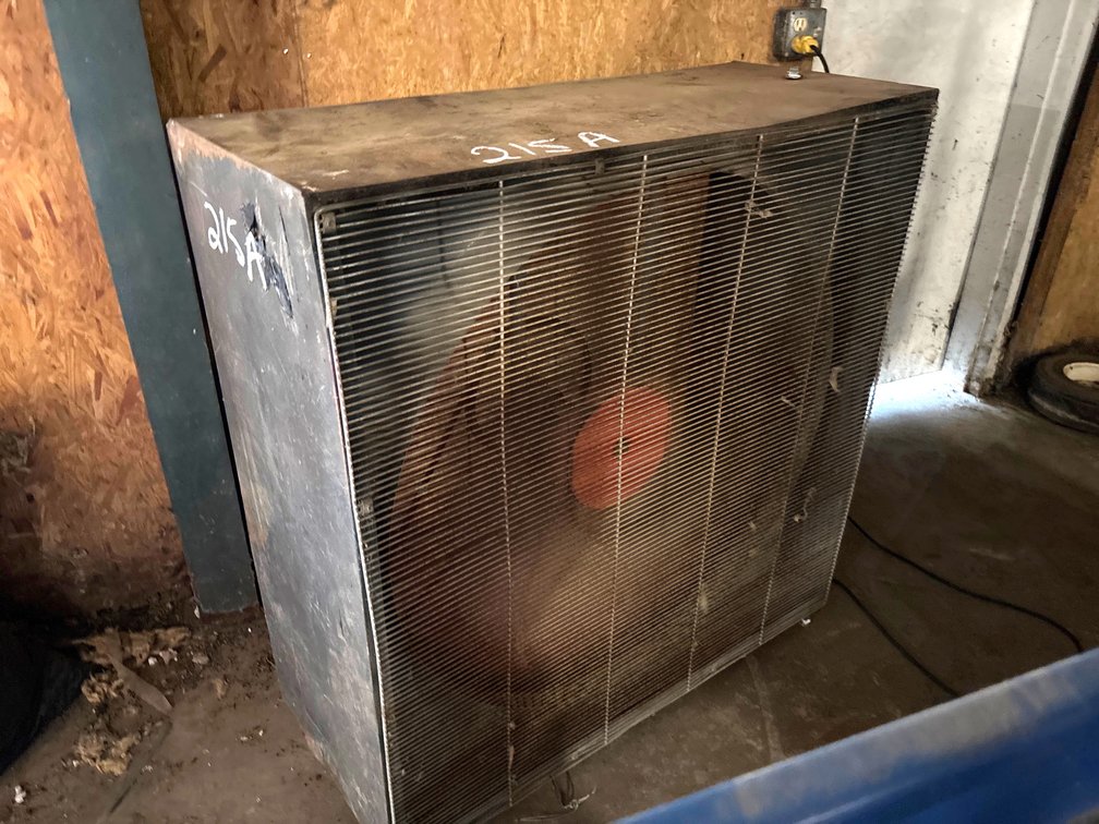 Industrial Metal Box Fan on Casters