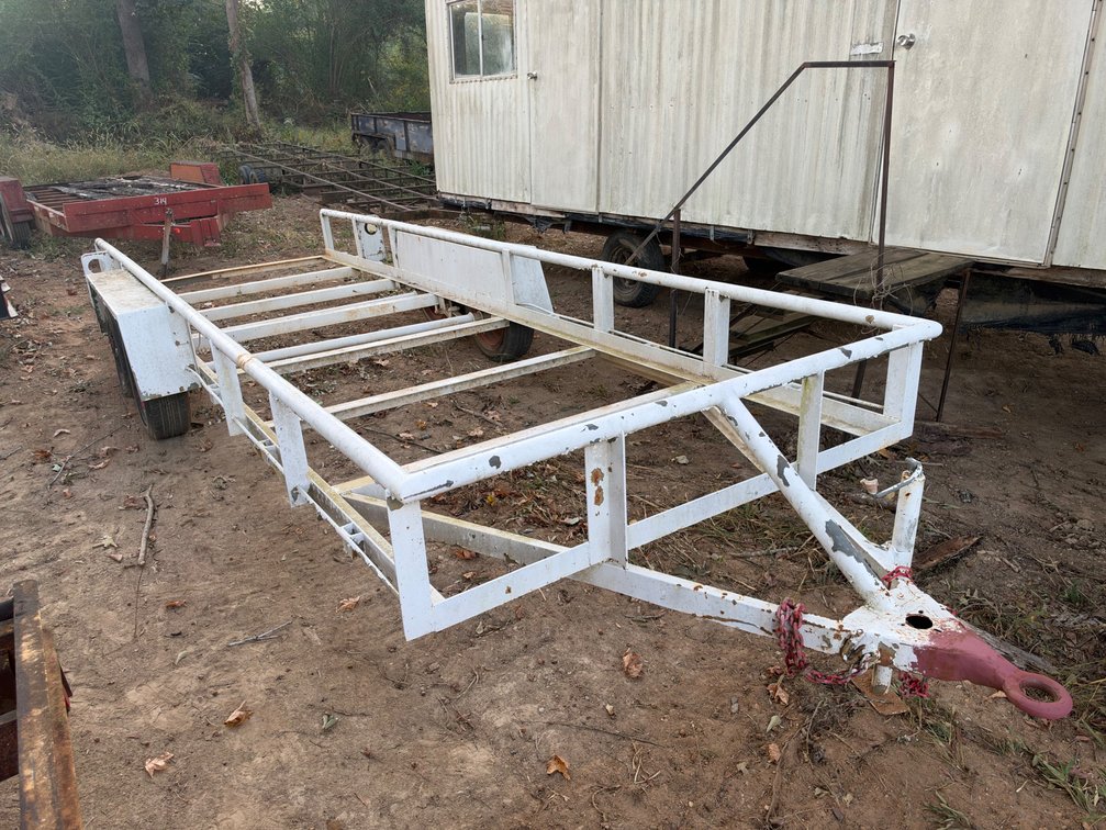 Tandem-Axle Steel Utility Trailer Frame with Pintle Hitch