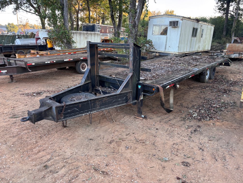 Tandem Axle Flatbed Equipment Trailer with Pintle Hitch