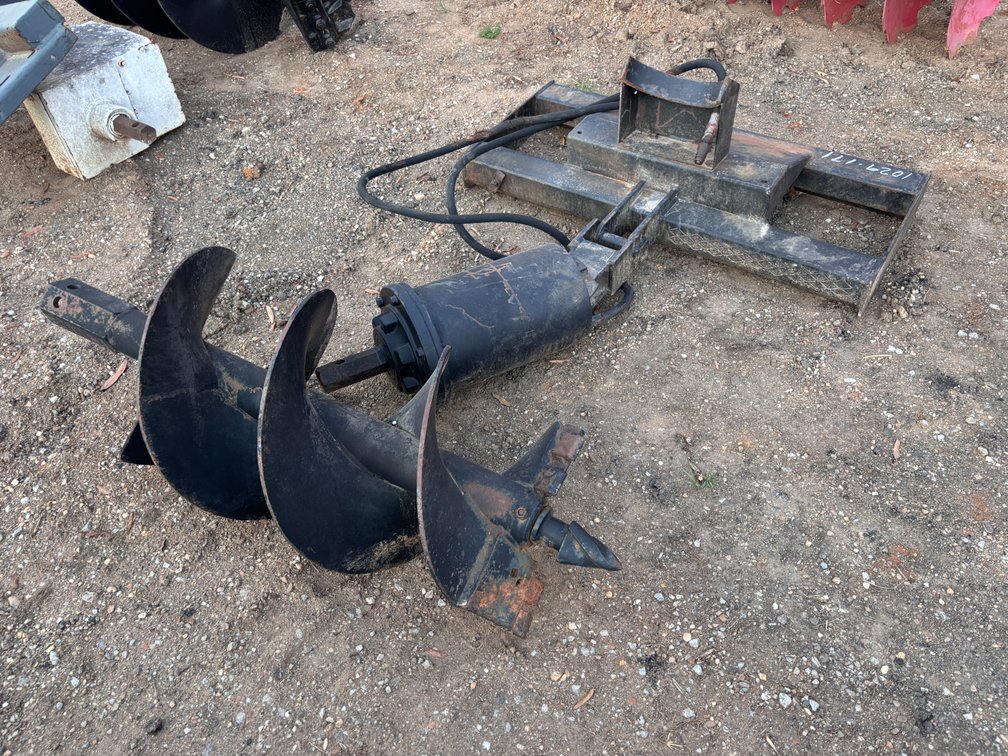 Skid Steer Hydraulic Auger Attachment with Bit
