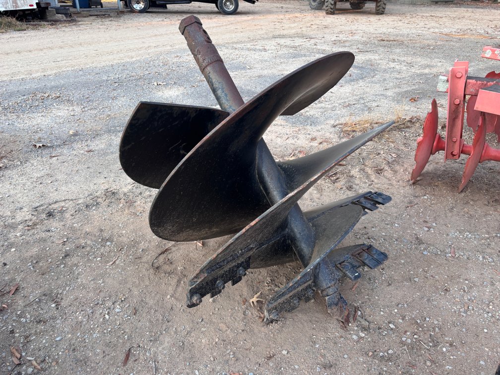 Heavy-Duty Steel Earth Auger Bit Attachment