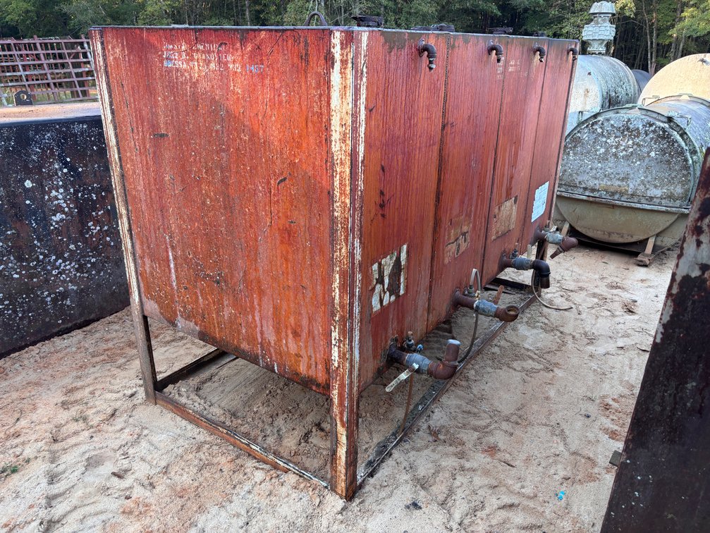Steel Multi-Compartment Storage Tank on Skid Frame