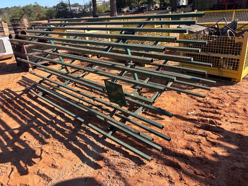 Green Steel Cantilever Material Rack with Square Tubing