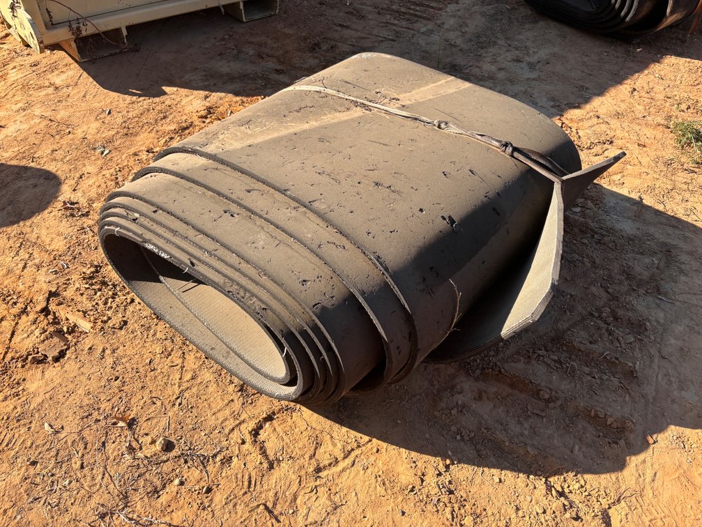 Roll of Heavy-Duty Black Rubber Conveyor Belting