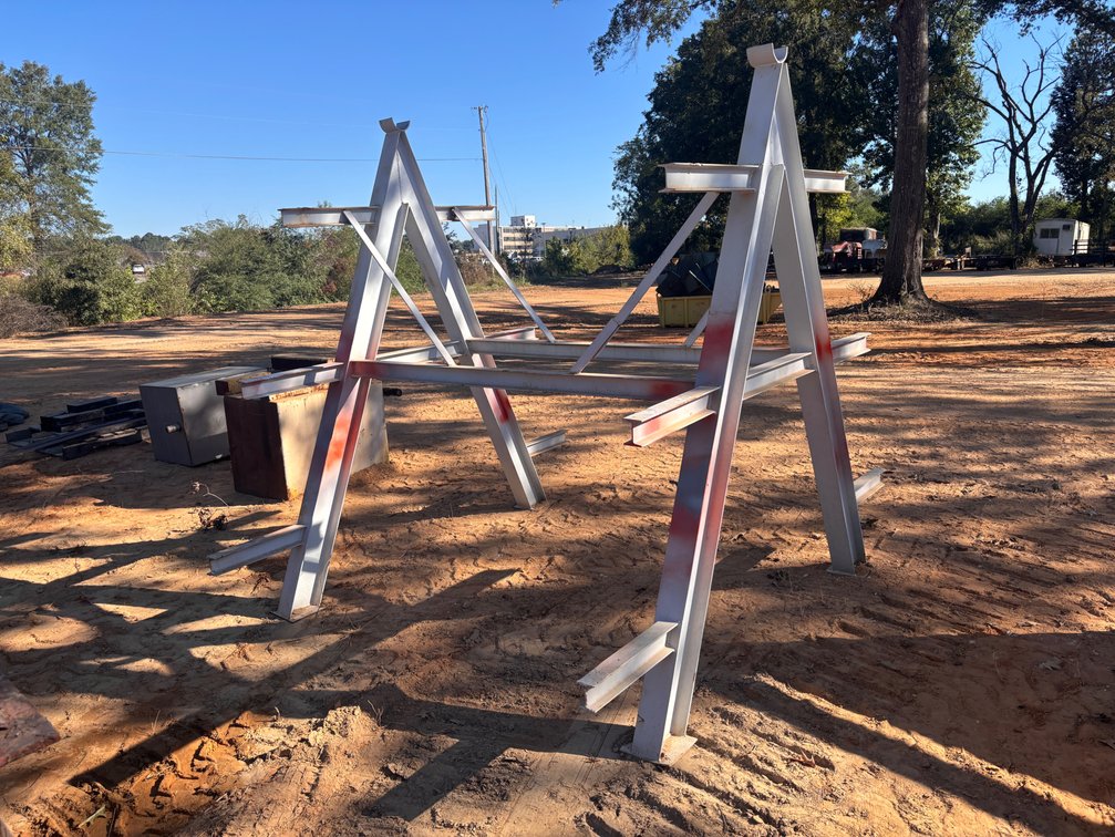 Welded Structural Steel A-Frame Material Rack