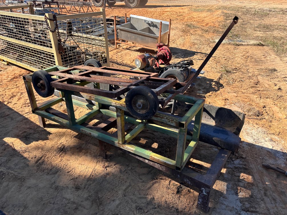 Steel Utility Stands, Four-Wheeled Cart, and Channel Beam