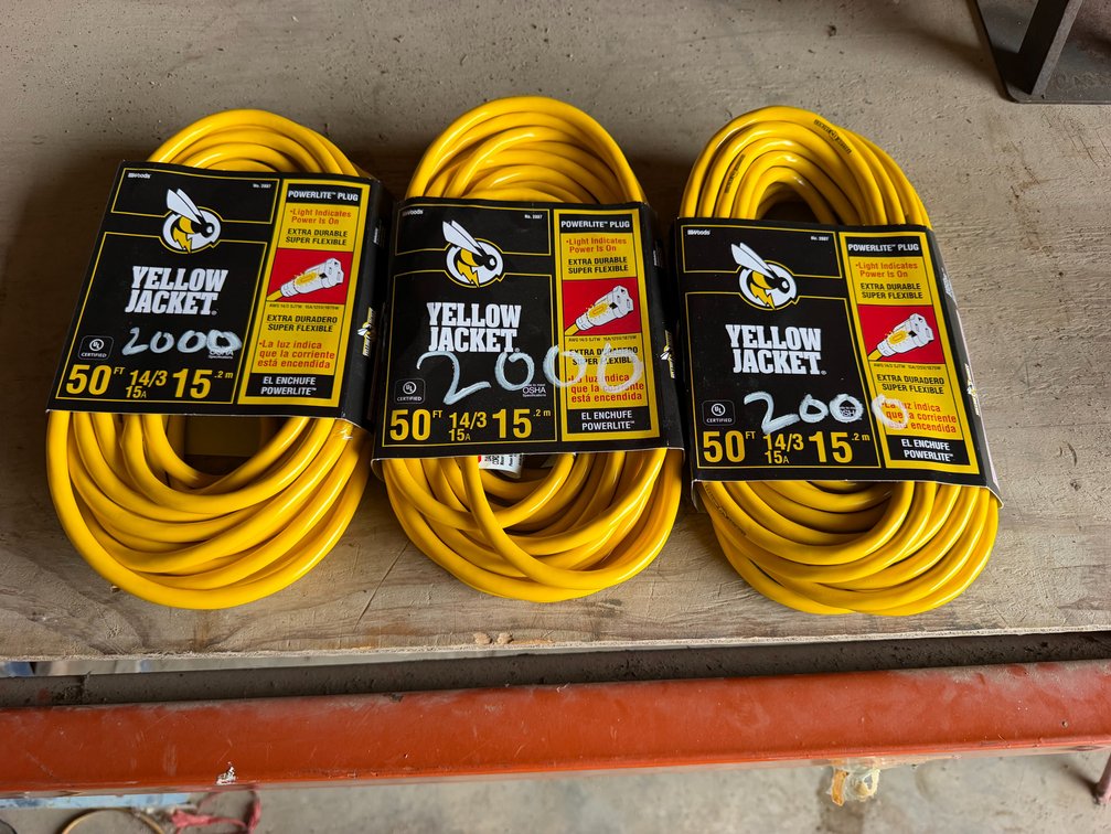 (3) 50 FT Extension Cords