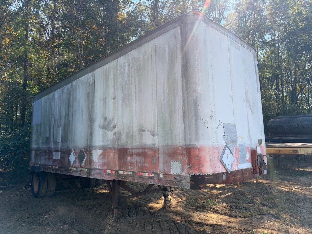 1987 Fruehauf Single Axle Storage Van Trailer