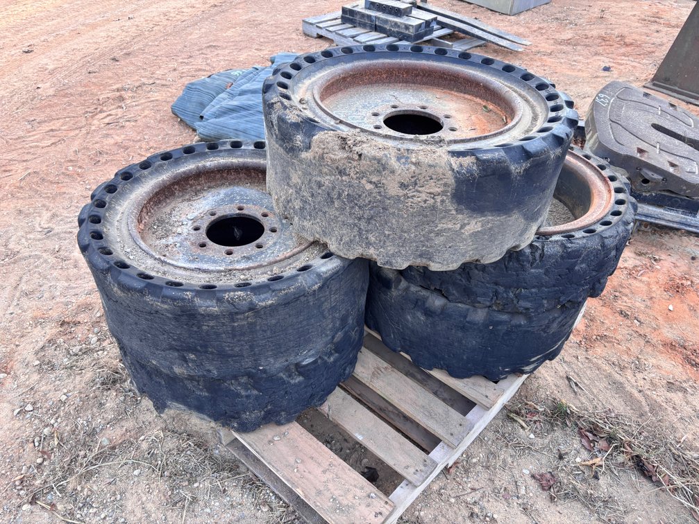 (5) Airless Skid Steer Tires