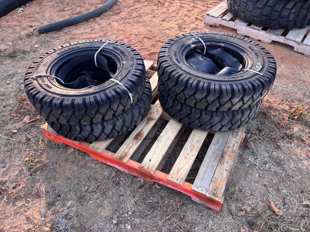 (4) 7.50x15 Forklift Tires