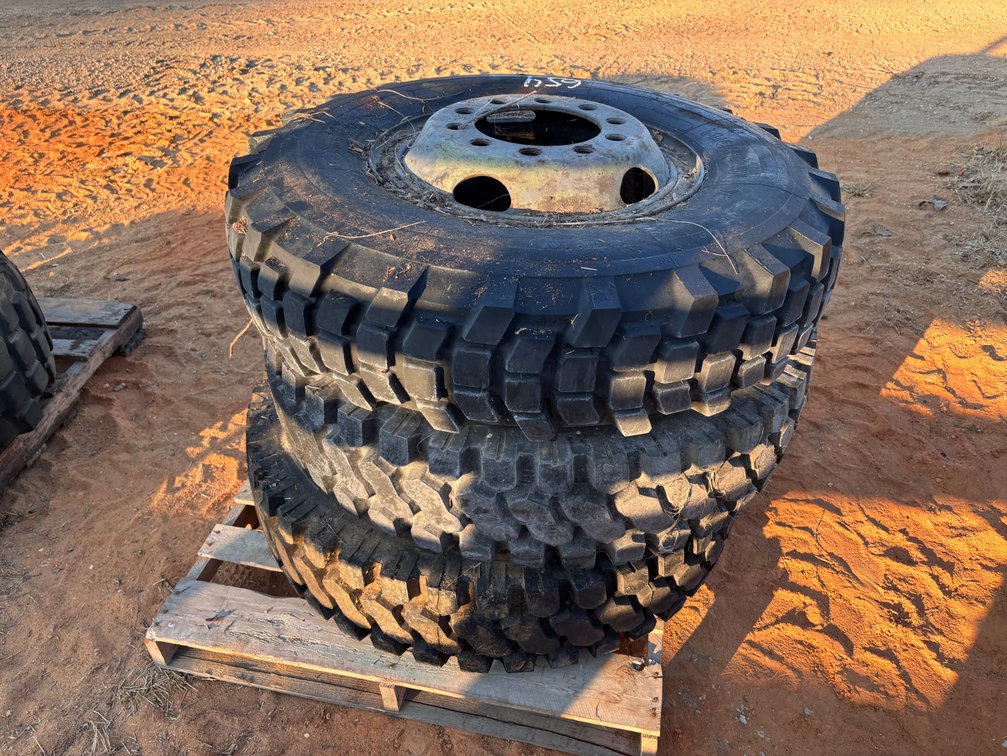 (3) 14R20 Tires