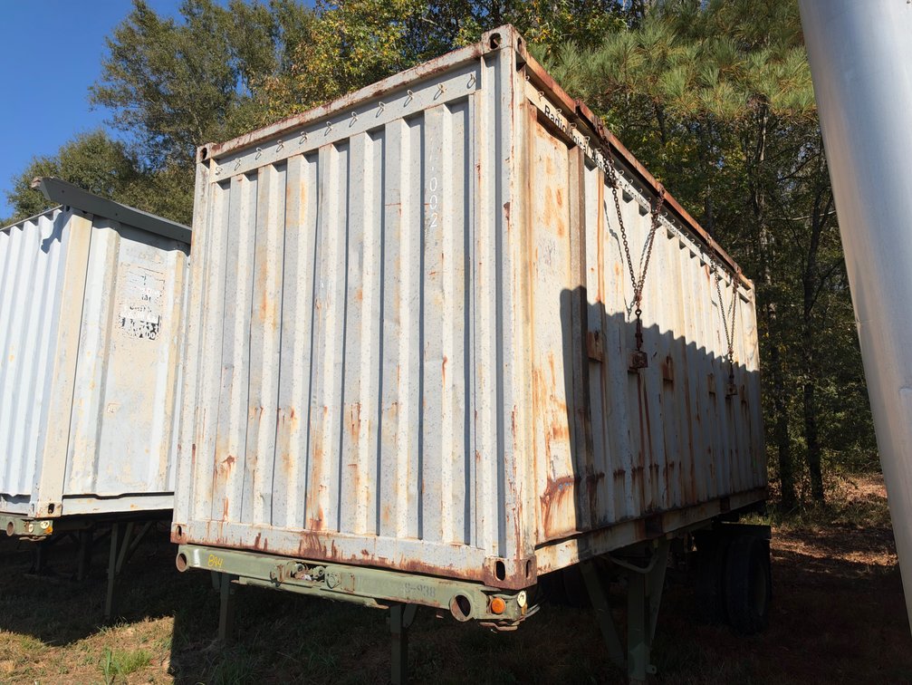20' Shipping Container on Single Axle Bogie