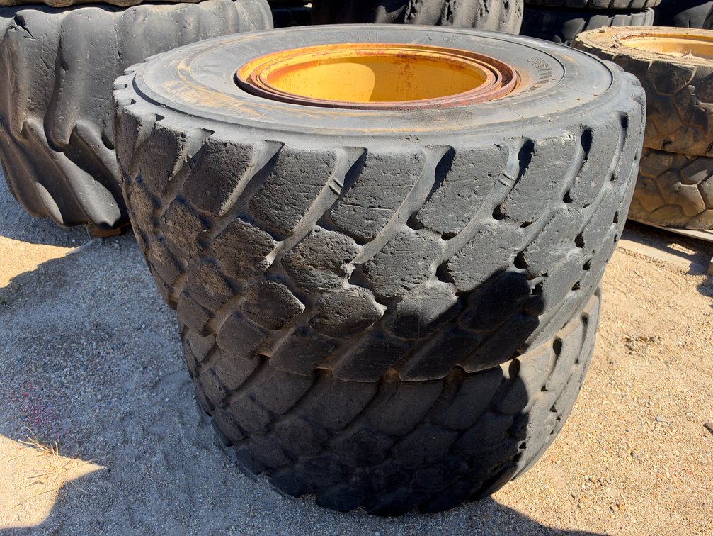 (2) MICHELIN HEAVY DUTY EQUIPMENT TIRES
