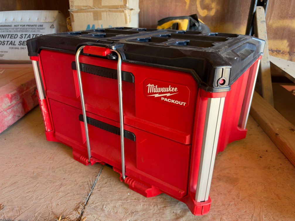 Milwaukee Packout 2 Drawer Toolbox with Tool Box Caddy