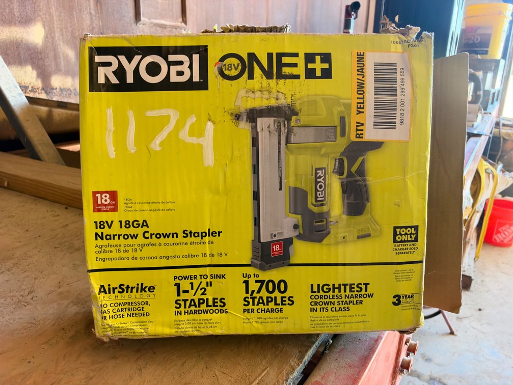 Ryobi 18V Narrow Crown Stapler