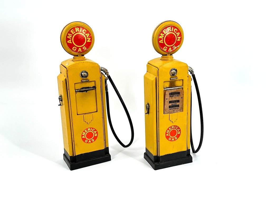 SALESMAN SAMPLE (2) TWO VINTAGE GAS PUMPS