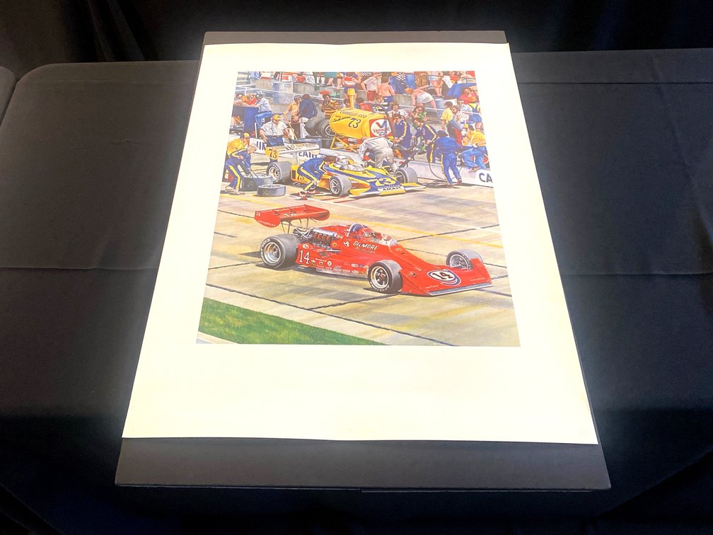 Offered at No Reserve | 1977 AJ FOYT/JIM MCELREATH 4TH INDIANAPOLIS 500 VICTORY PRINT