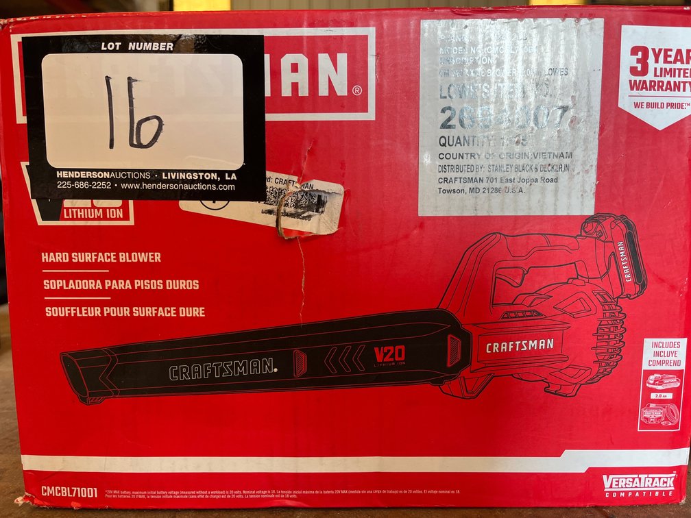 CRAFTMAN 20V BLOWER