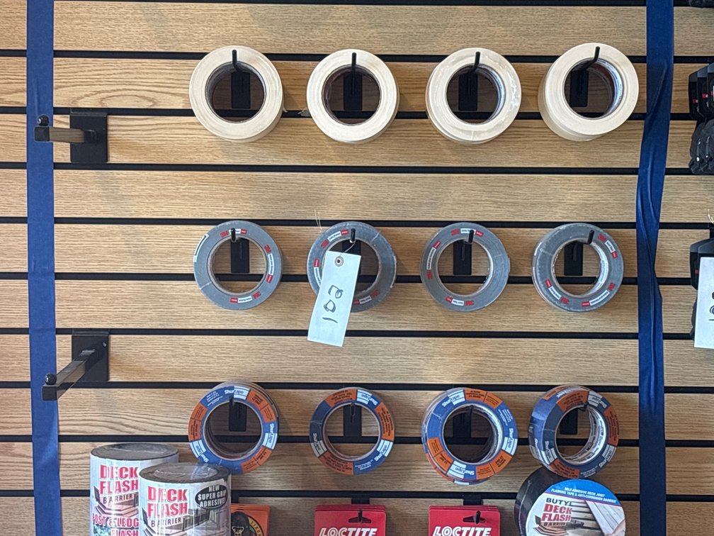 LOT OF POST BOARD FLASHING AND TAPE