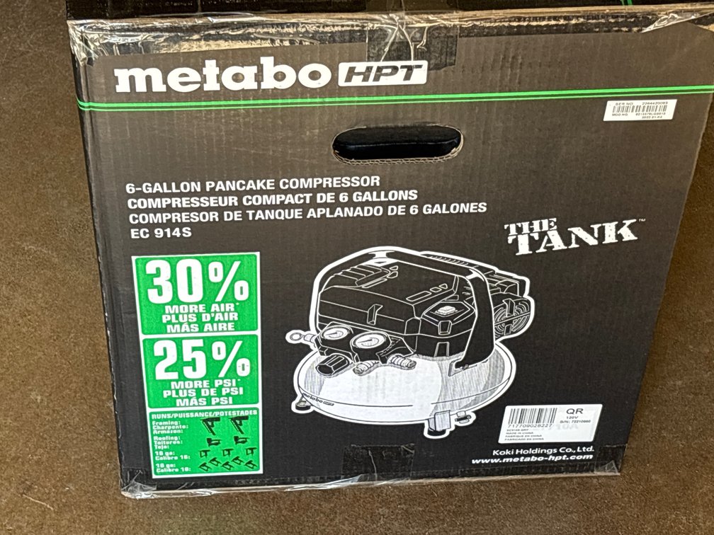 METABO 6 GALLON PANCAKE COMPRESSOR