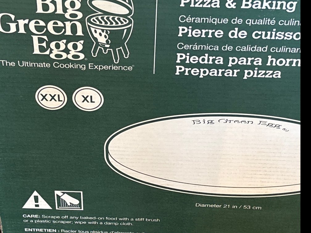 BIG GREEN EGG BAKING STONE