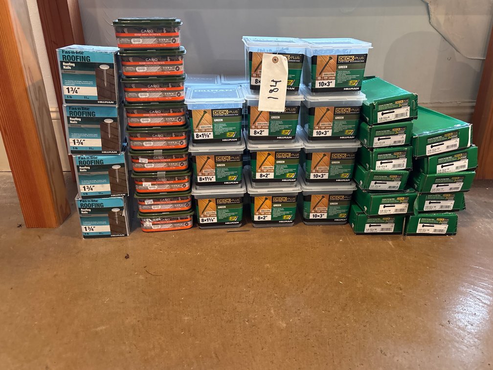 LOT OF DECK PLUS SCREWS