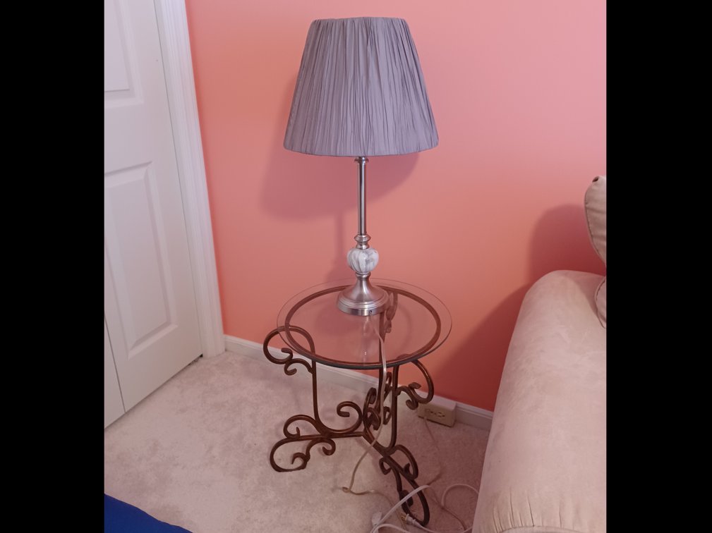 Decorative Table and Lamp