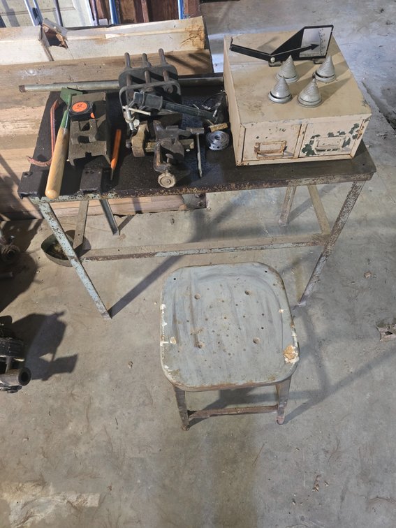 Table, Stool, Contents