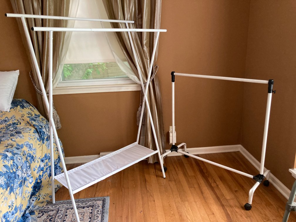 Two Portable Clothes Racks
