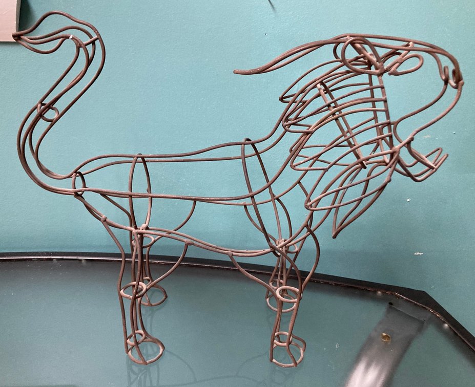 Wire Art Lion, Approx 18”x18”