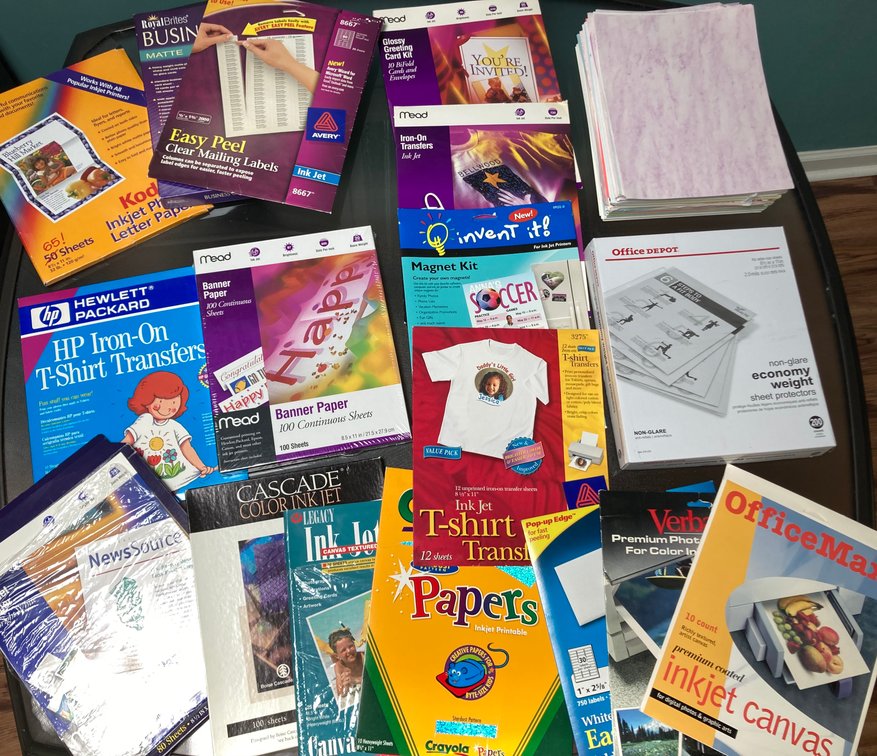 Large Lot of Printing Paper, All Kinds - 25-100% full
