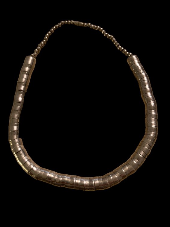 Serpentine Articulated Silver Tone Necklace