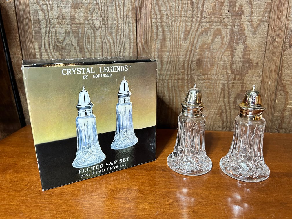 Crystal Salt & Pepper Shakers
