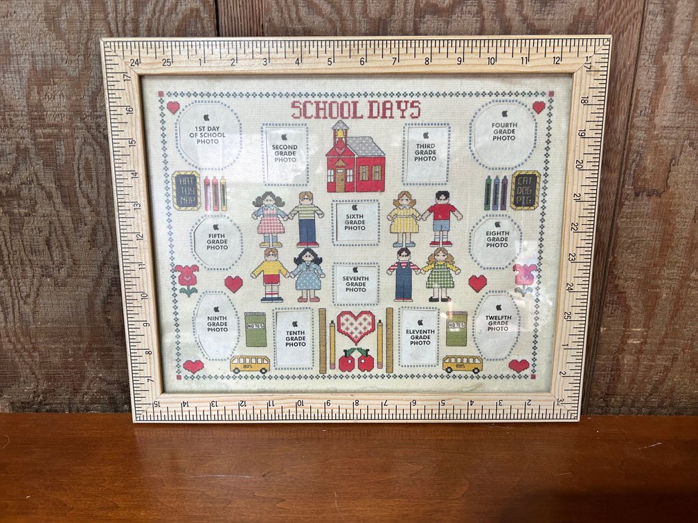 Needlework School Days Picture Frame