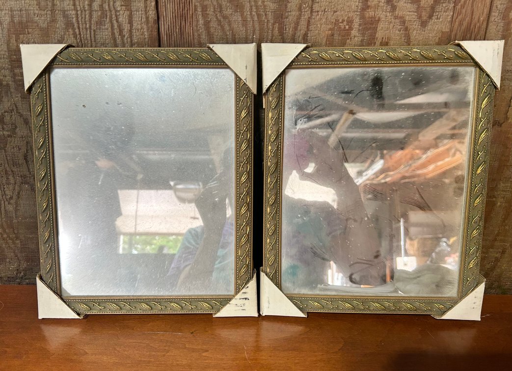 2 Small Wall Mirrors 11x9