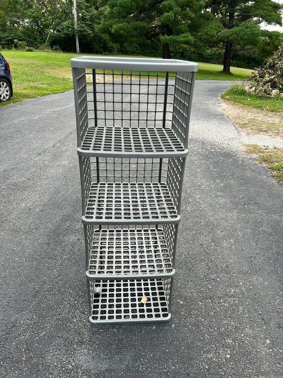 1 Piece Plastic Storage Shelves - 4'