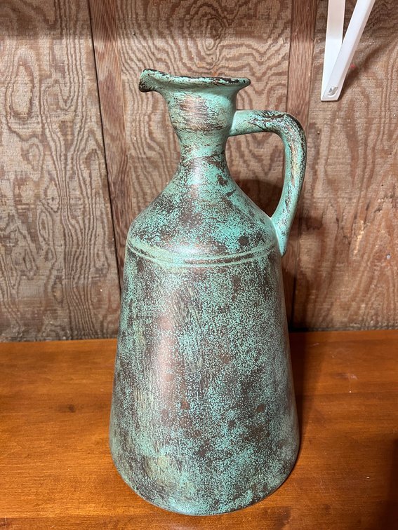 Large Heavy Plaster Pitcher - 18"