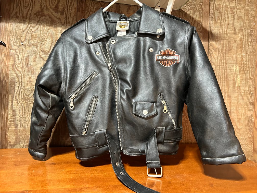 Size 7 Children's Leather Harley Davidson Jacket