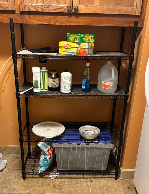 Black Metal Shelving