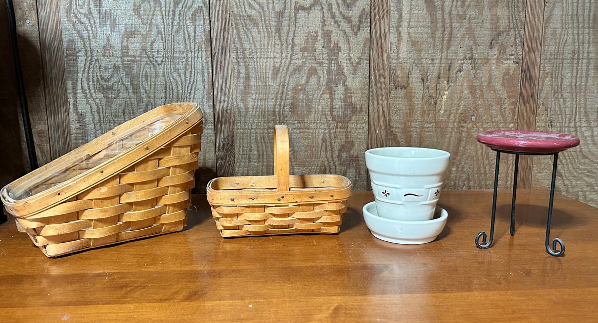Longaberger Baskets, Planter & Candle Holder