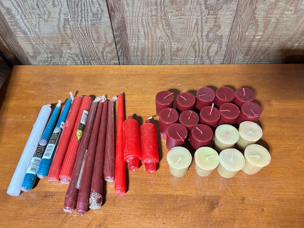 Lot of New Tapered & Votive Candles