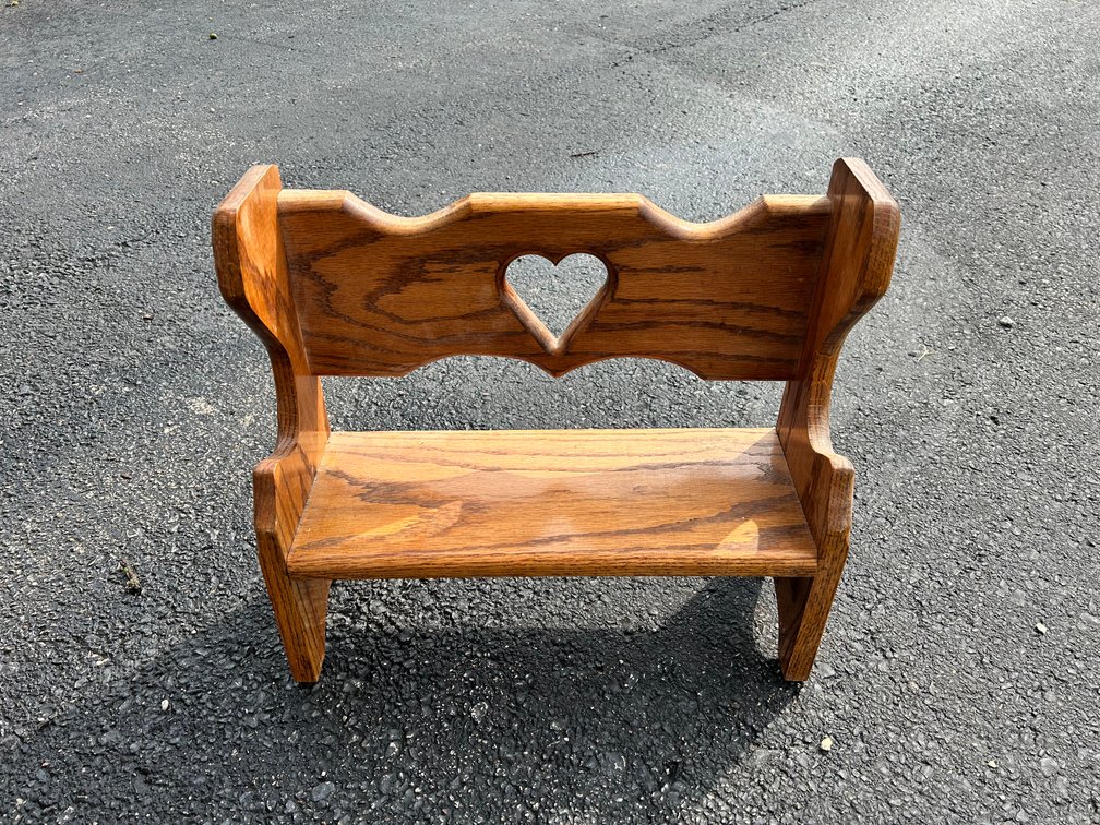 Wood Bench for Dolls 18x17
