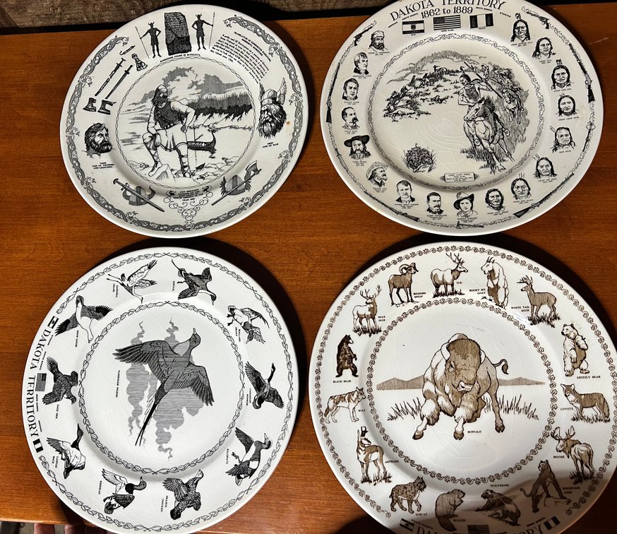 4 Wood & Sons Ironstone Plates 10"