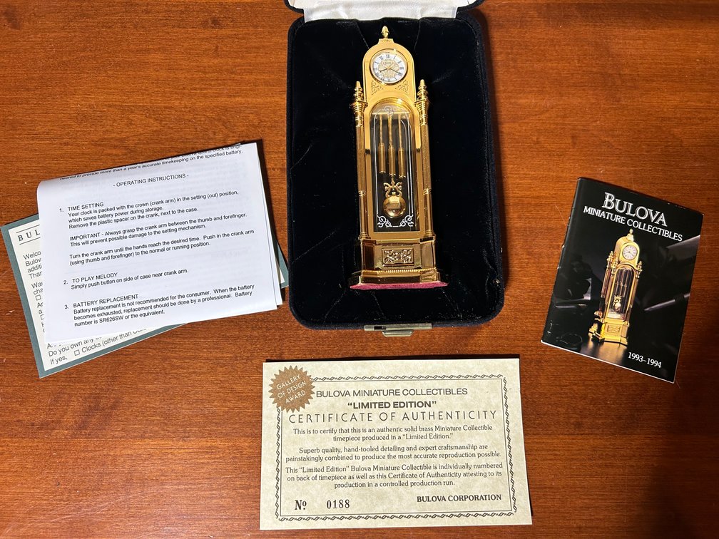 Bulova "Victoria" B0003 Mini Grandfather Clock