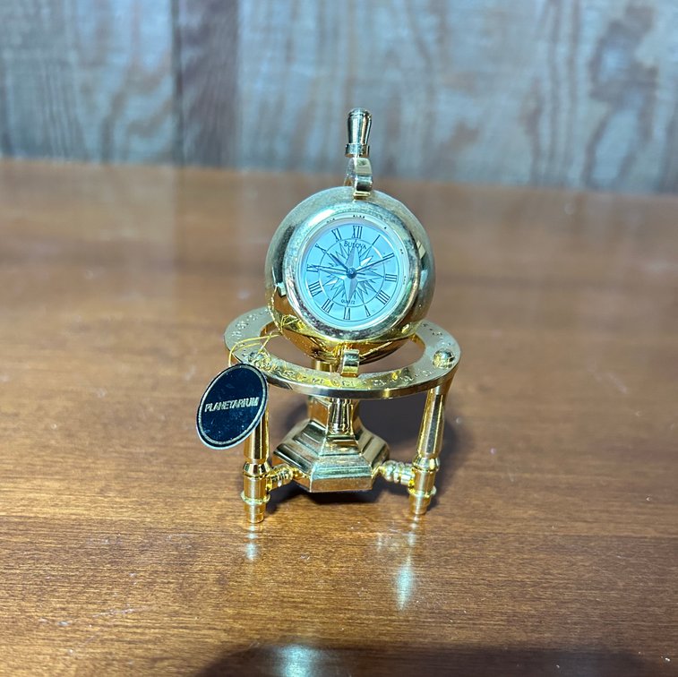 Bulova Planetarium Globe Mini Clock