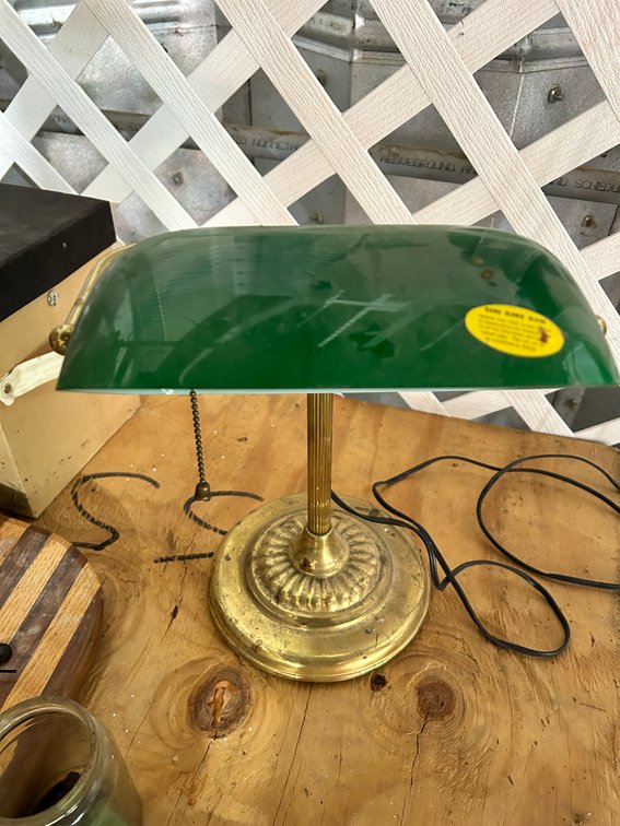 Metal and Hand Blown Glass Lawyers Light