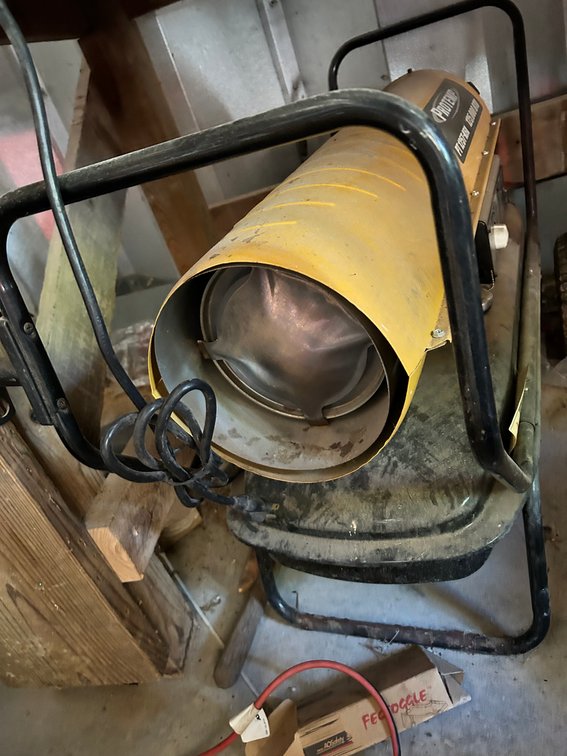 ProTemp Torpedo Heater on Black Metal Frame